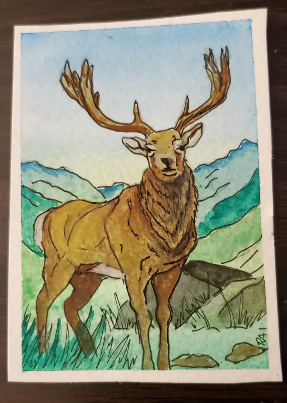 Morning Stroll aceo art card