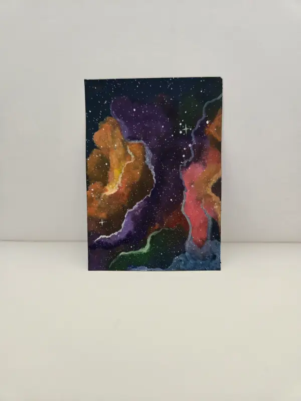 Rainbow Galaxy aceo art card