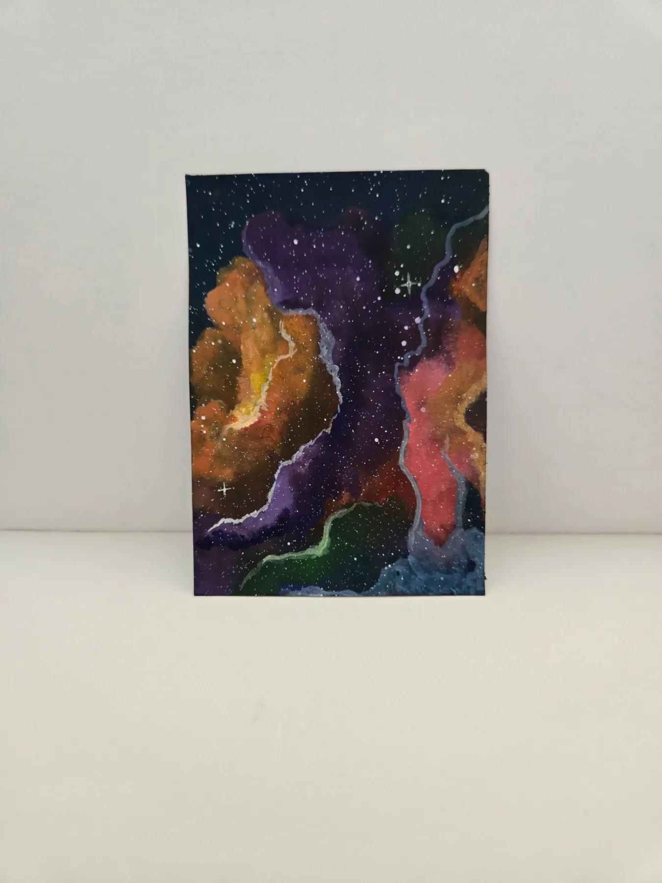 Rainbow Galaxy aceo art card