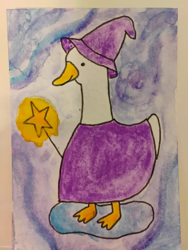 Wizard Goose aceo art card