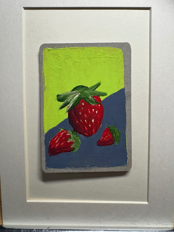Strawberries.1 aceo art card