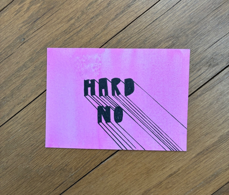 Hard No aceo art card
