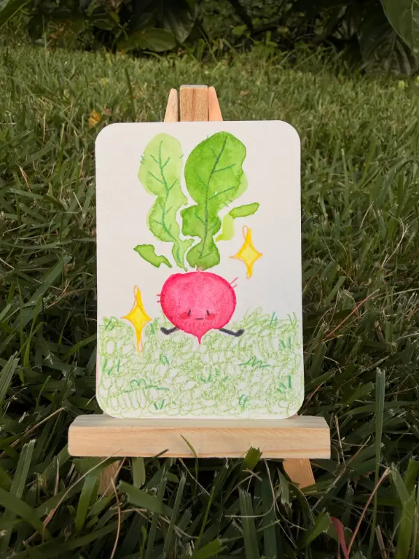 Radish Bundle aceo art card