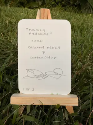 Radish Bundle aceo art card thumbnail 3