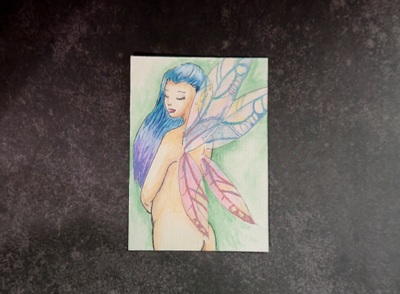 Dreamy Faeling  by IzzieQ Creative aceo art card thumbnail 1