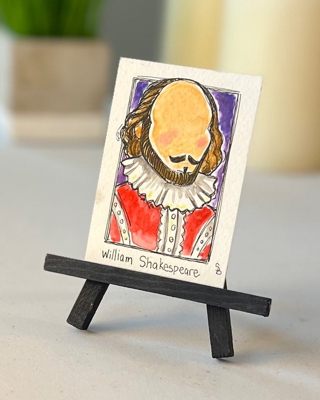 William Shakespeare aceo art card
