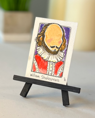 William Shakespeare aceo art card thumbnail 1