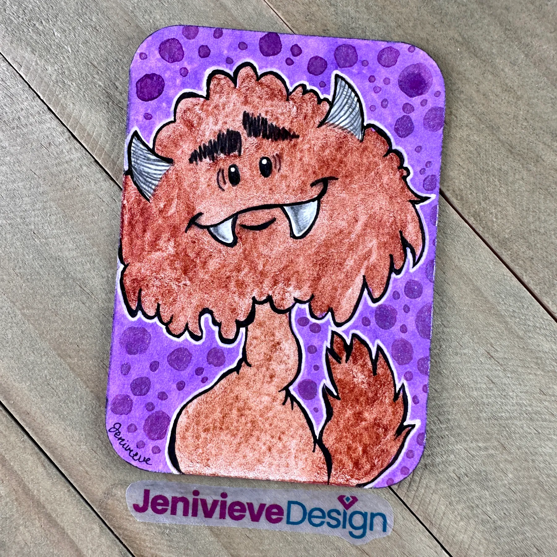 "On my way to disappoint a wizzard." by Jenivieve Design aceo art card