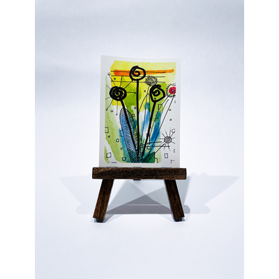 Test Garden aceo art card thumbnail 2