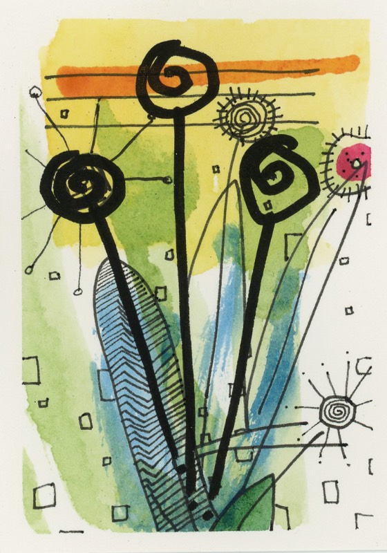 Test Garden aceo art card