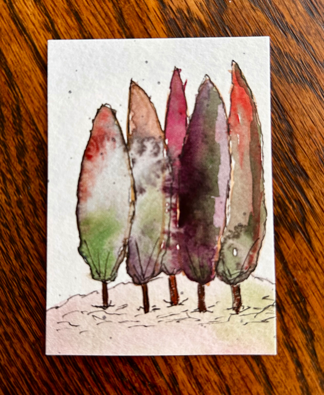 Tree Grove aceo art card