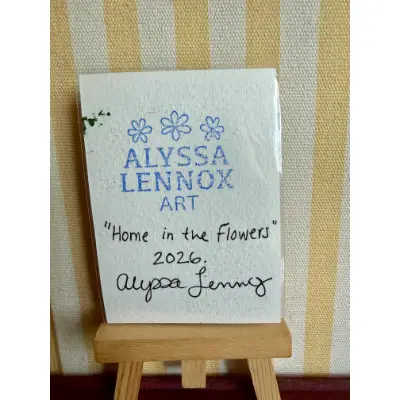 Home in the Flowers aceo art card thumbnail 3