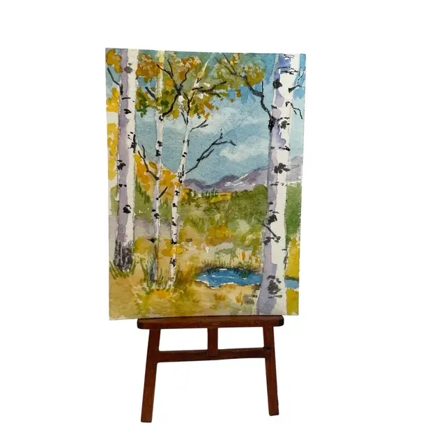 Colorado Mountain View aceo art card