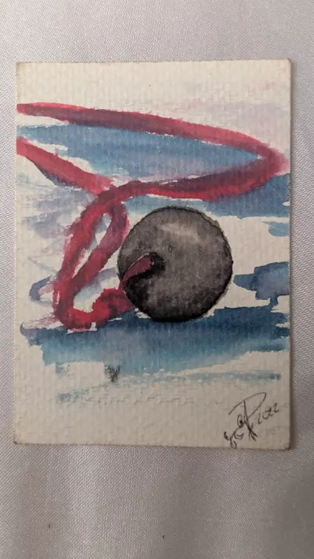 A Black Bead aceo art card