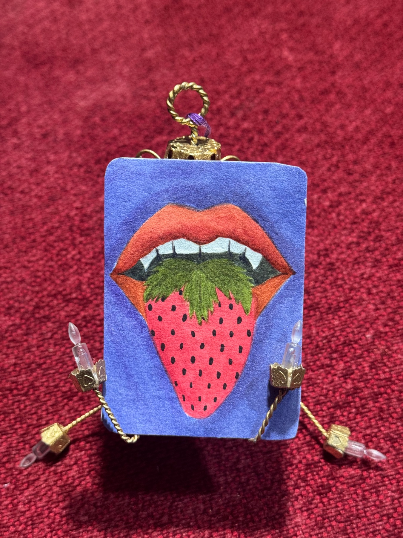 Strawberry Tounge aceo art card