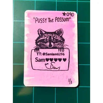 Pu*** The Possum aceo art card thumbnail 2