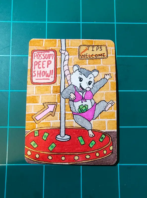Pu*** The Possum aceo art card