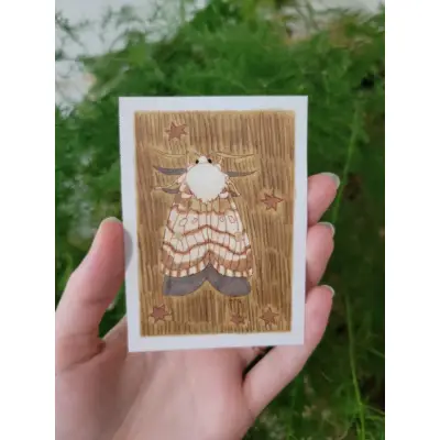 Heart Moth 𖹭 aceo art card thumbnail 1