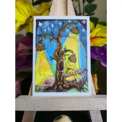 Nutts Outa Reach aceo art card thumbnail 1