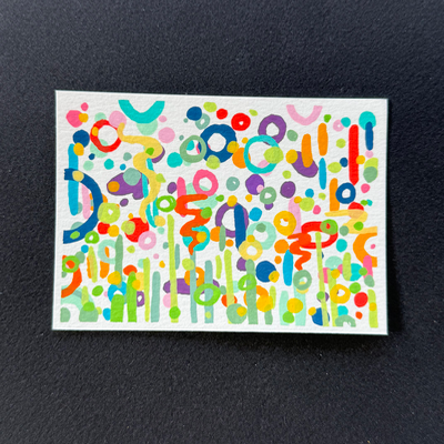 abstract garden i aceo art card thumbnail 3