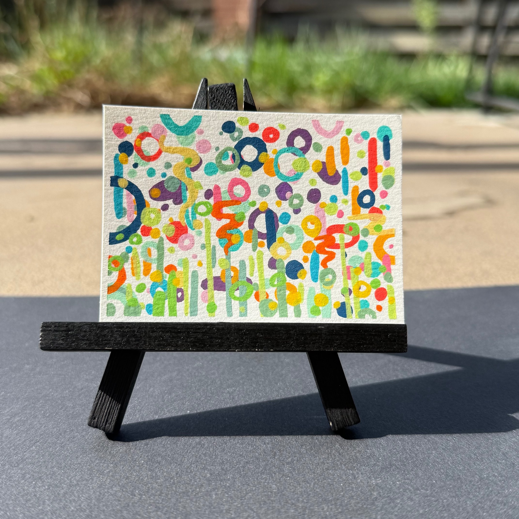 abstract garden i aceo art card