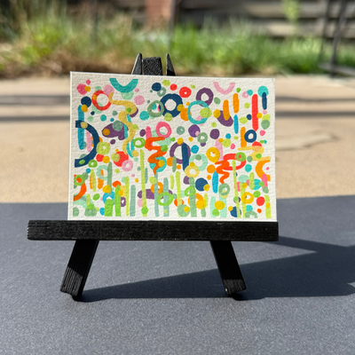 abstract garden i aceo art card thumbnail 1