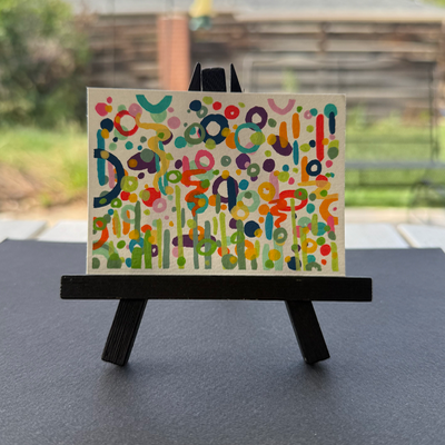abstract garden i aceo art card thumbnail 2