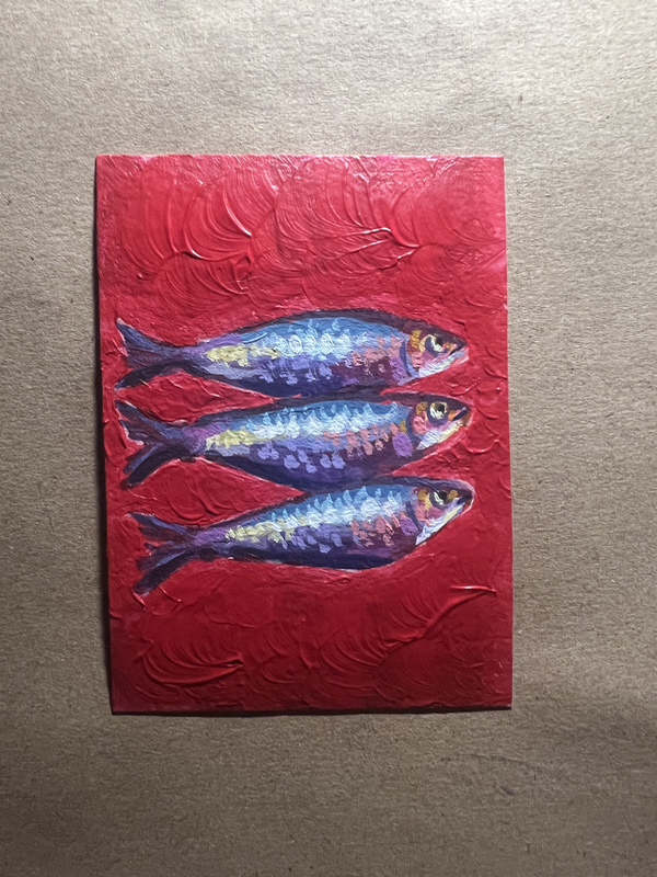Fish aceo art card