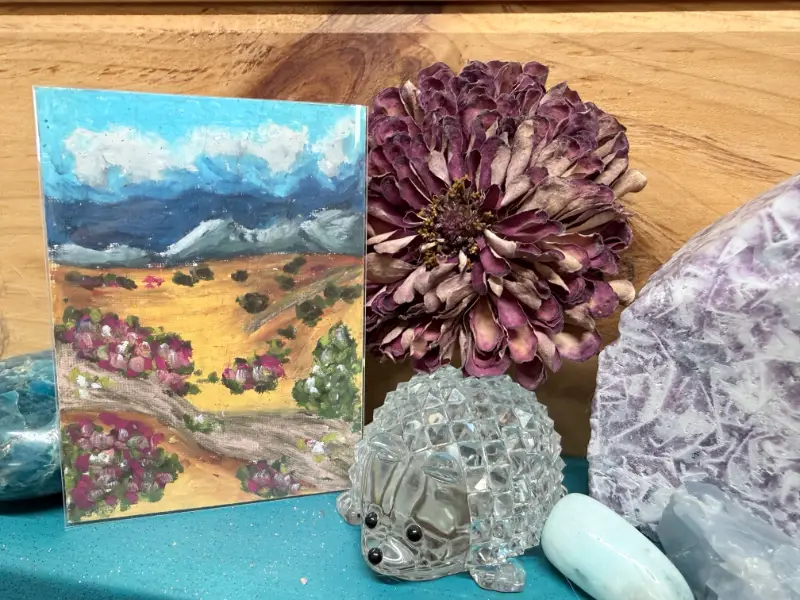 Monsoon Flowers aceo art card