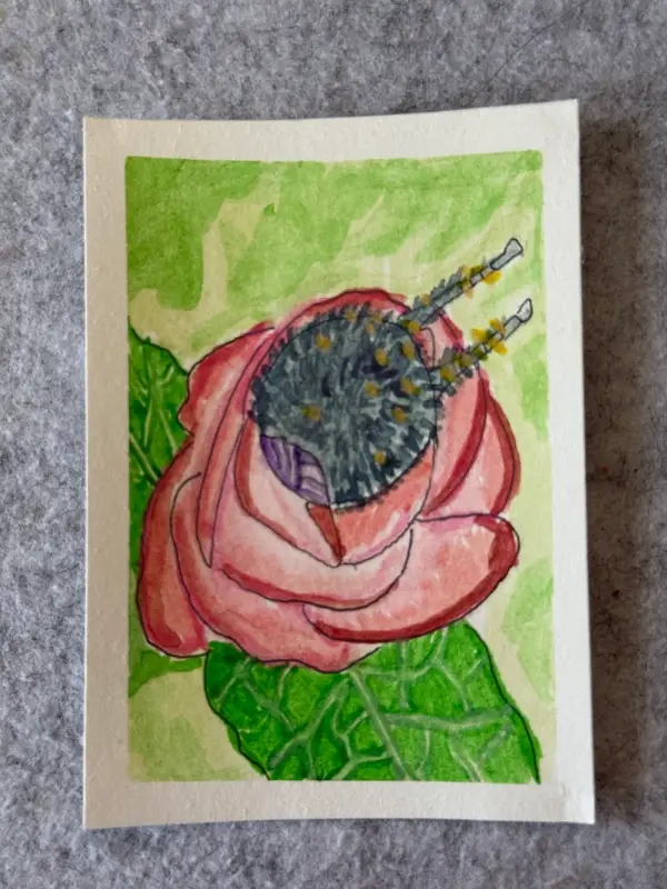 Drunk Bees Series No. 1 of 3 aceo art card