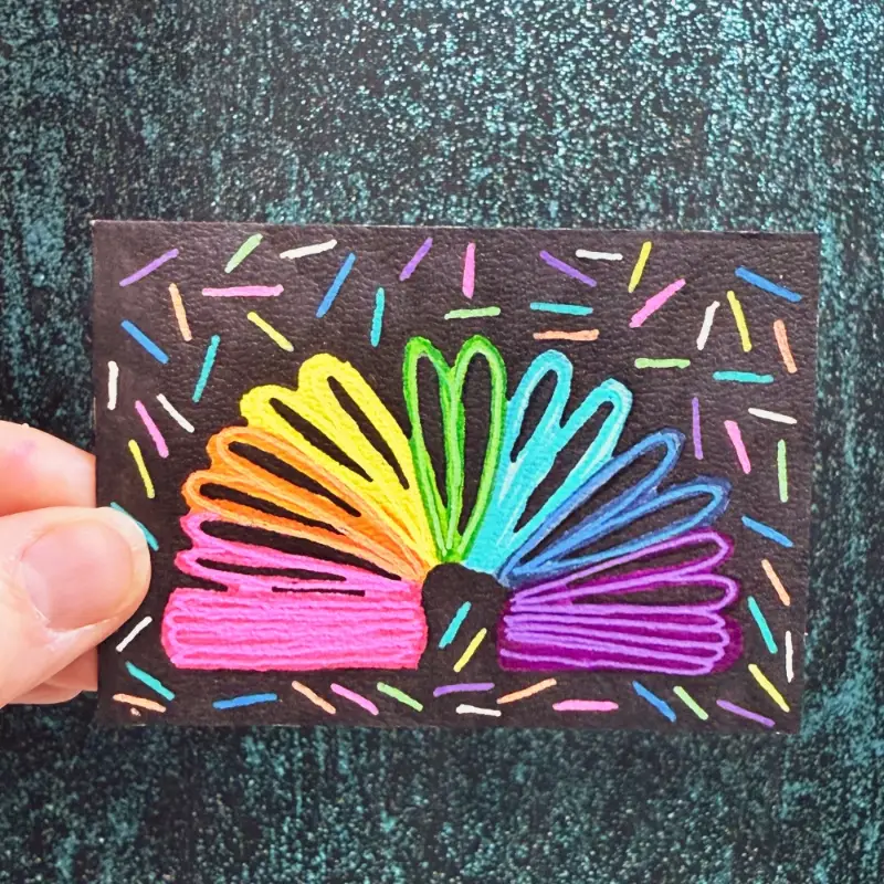 90s Nostalgia Spring Toy Neon Retro Vibes aceo art card