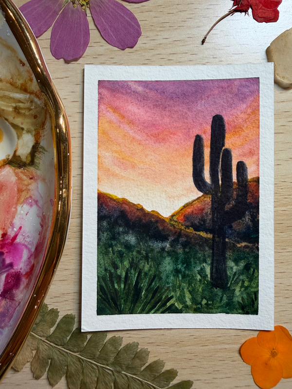 Desert Glow aceo art card