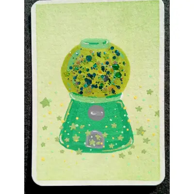 Emerald Candy Surprise aceo art card thumbnail 1
