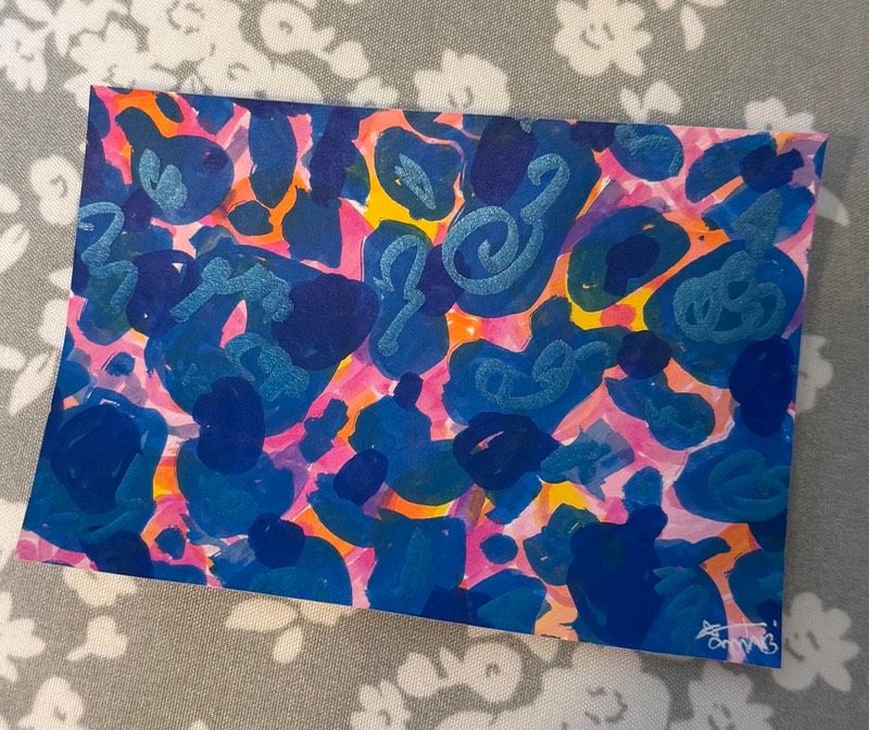 Abstract Water 3/5 aceo art card