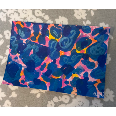 Abstract Water 3/5 aceo art card thumbnail 1