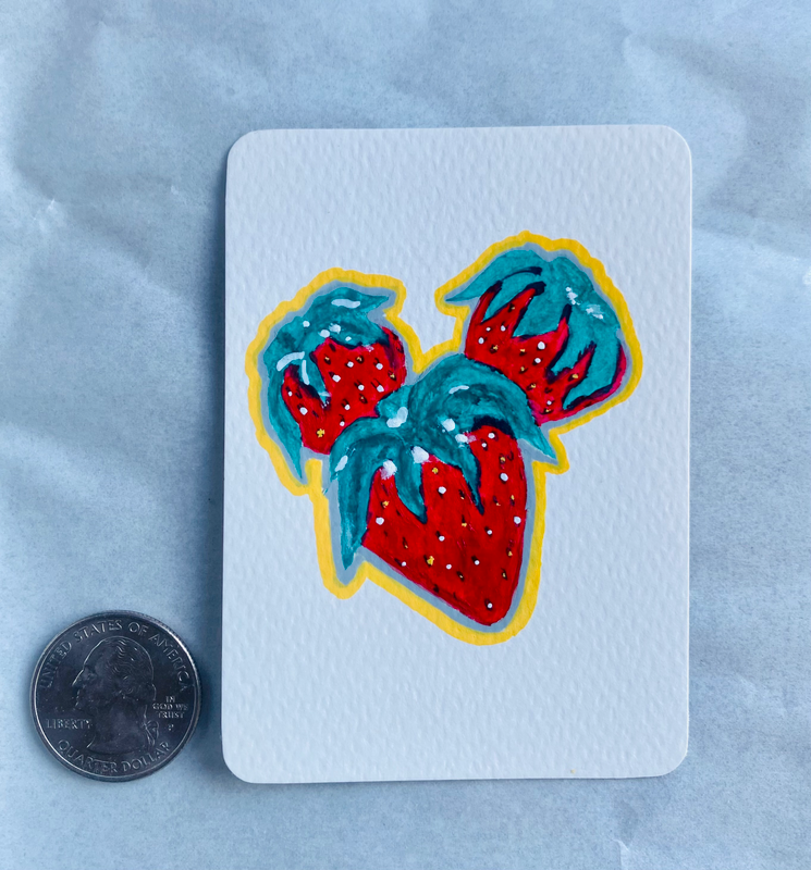 Sweet Summer Bite aceo art card