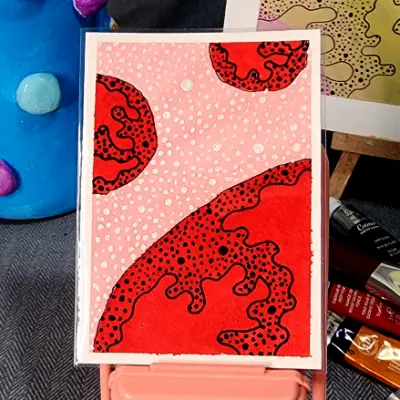Red Planet aceo art card thumbnail 1