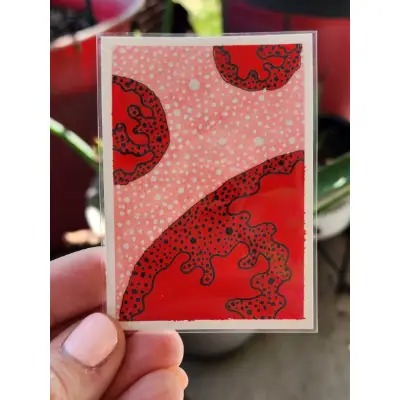 Red Planet aceo art card thumbnail 2