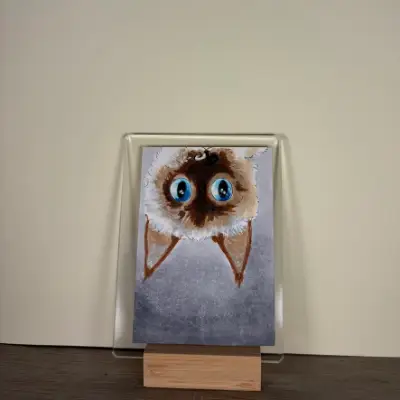 Siamese Cat aceo art card thumbnail 2