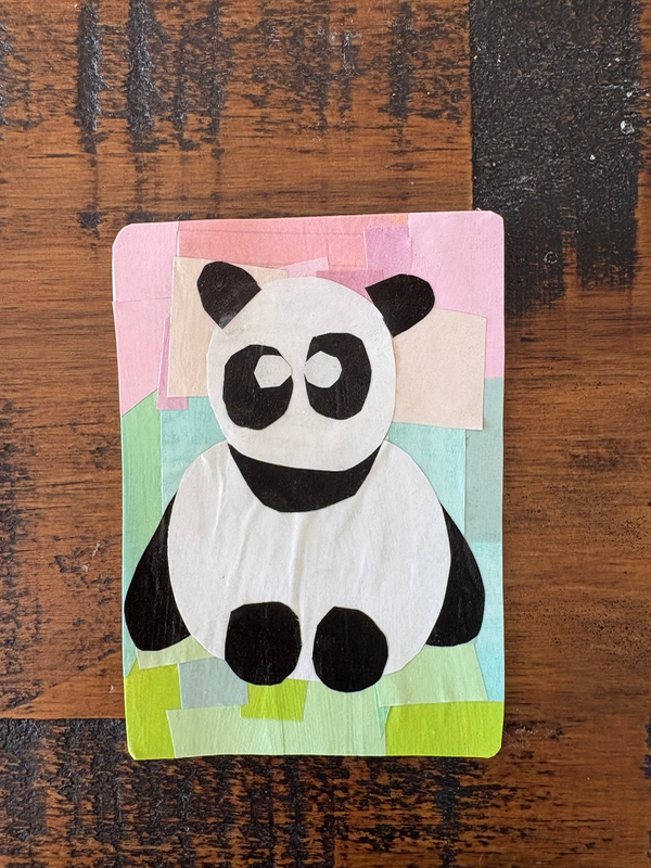 Sad Panda aceo art card