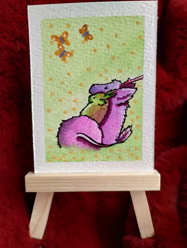 Bonding aceo art card