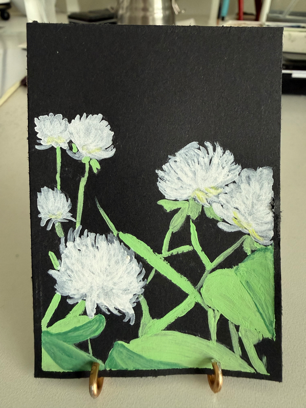 White Clover aceo art card