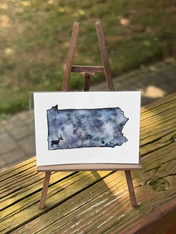 Pennsylvania: White-tailed Deer aceo art card