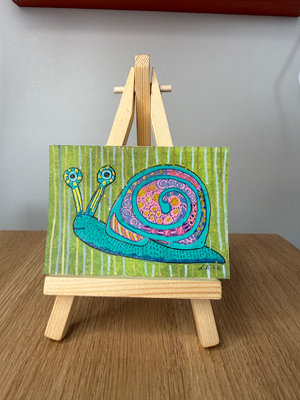 Slow Trip Original ACEO by Lyndsay Aznaurov aceo art card thumbnail 1