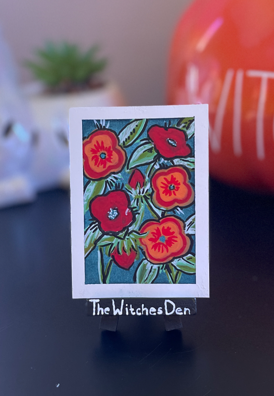 Poppies in July aceo art card