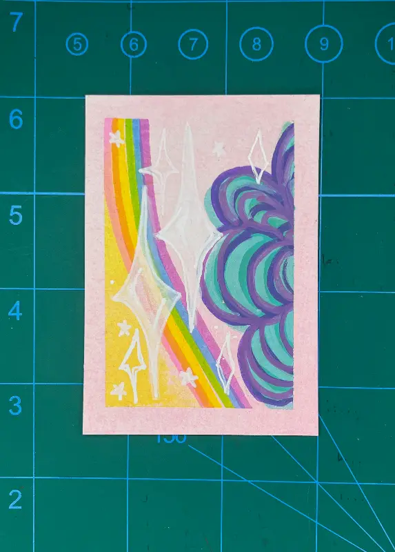 Pink Whimsy 7/9 aceo art card