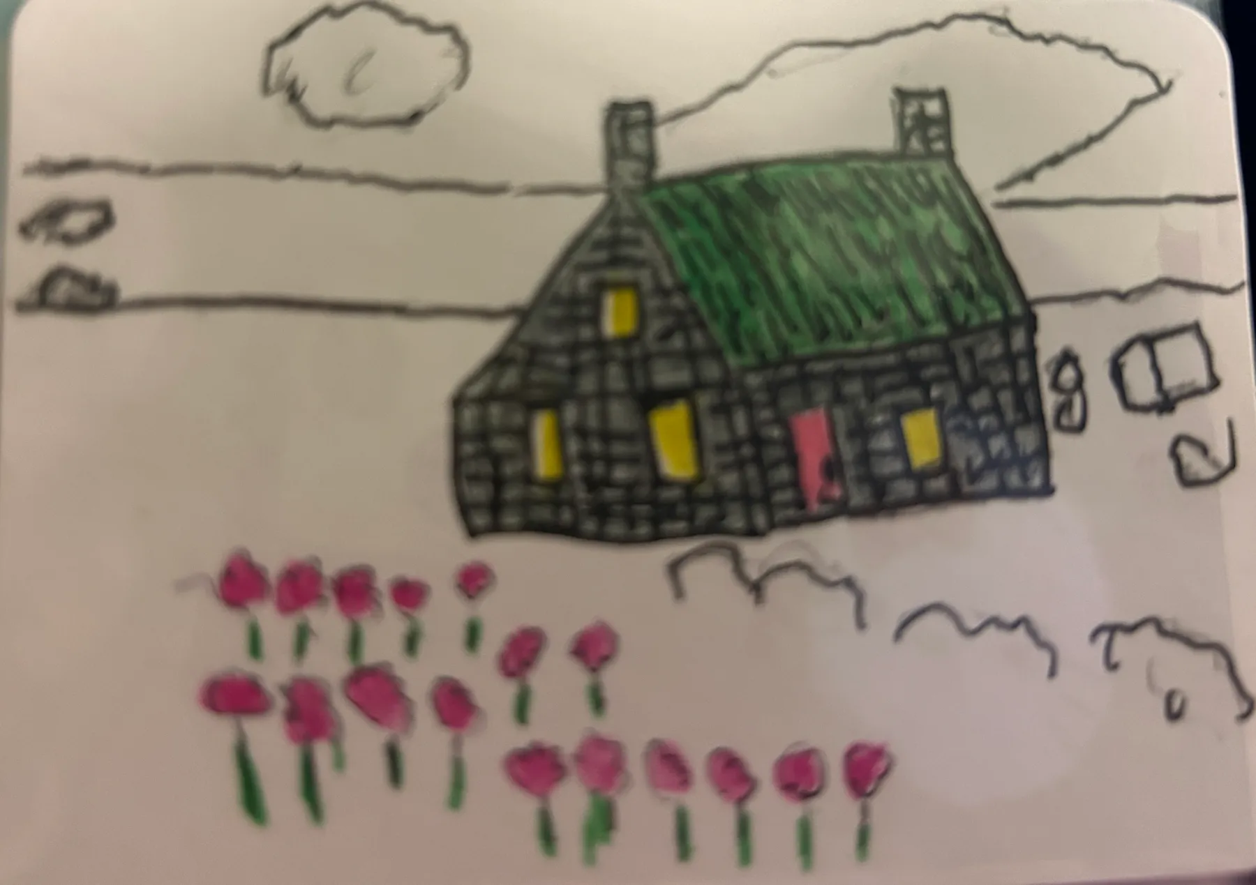 Scottish Cottage aceo art card