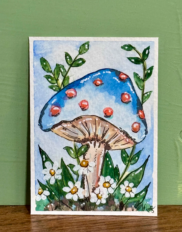 Fantastic Fungi aceo art card