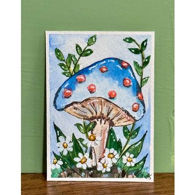 Fantastic Fungi aceo art card thumbnail 1