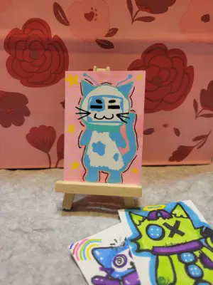 Spaceman the Cat aceo art card thumbnail 2